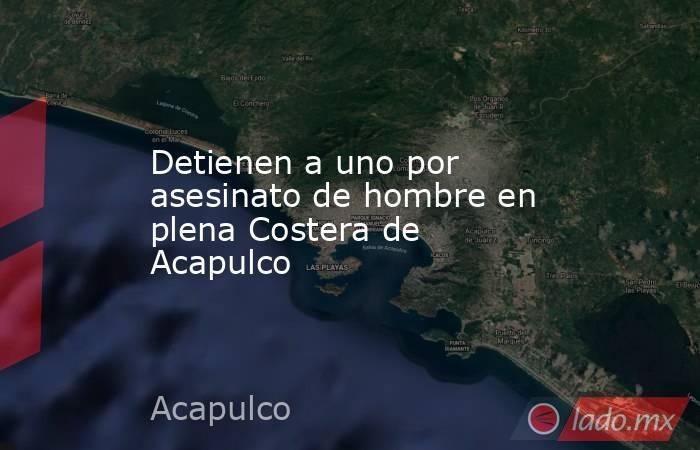Detienen a uno por asesinato de hombre en plena Costera de Acapulco. Noticias en tiempo real