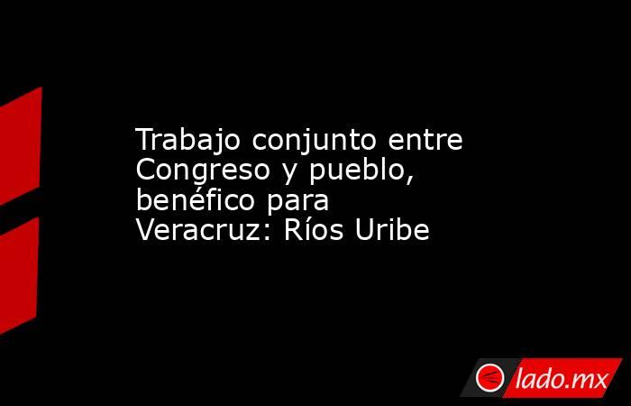Trabajo conjunto entre Congreso y pueblo, benéfico para Veracruz: Ríos Uribe. Noticias en tiempo real