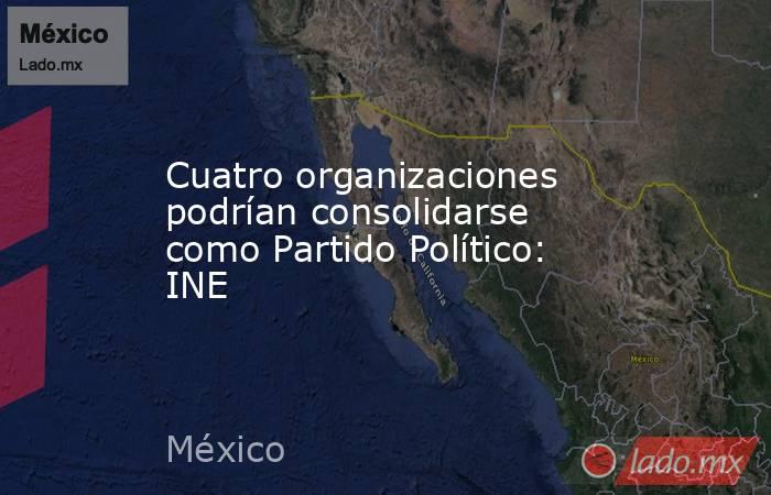 Cuatro organizaciones podrían consolidarse como Partido Político: INE. Noticias en tiempo real