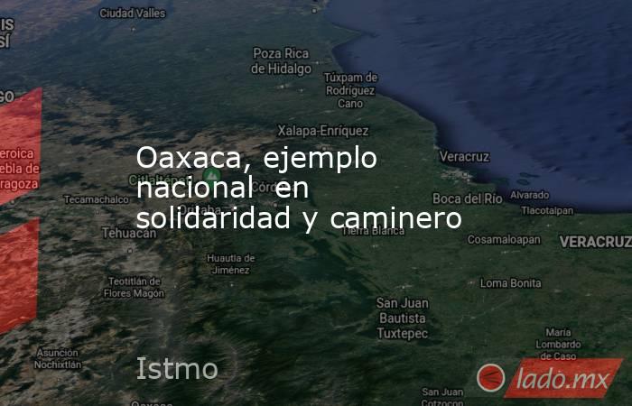 Oaxaca, ejemplo nacional  en solidaridad y caminero. Noticias en tiempo real
