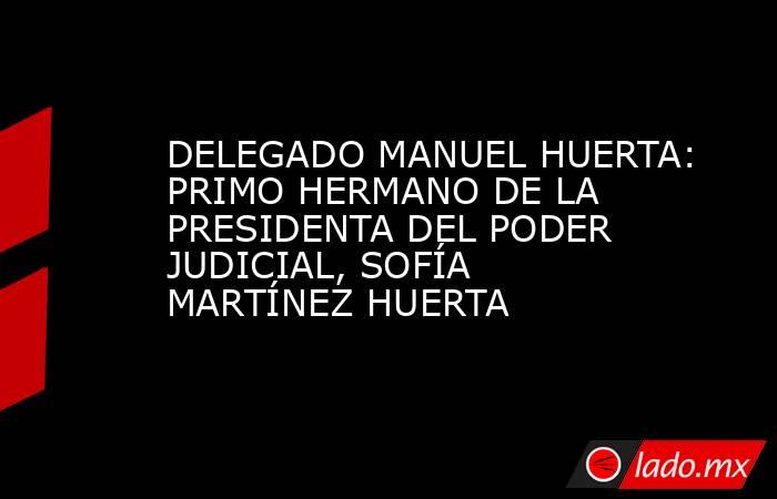 DELEGADO MANUEL HUERTA: PRIMO HERMANO DE LA PRESIDENTA DEL PODER JUDICIAL, SOFÍA MARTÍNEZ HUERTA. Noticias en tiempo real