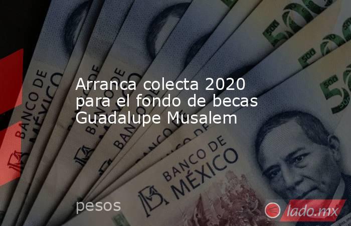 Arranca colecta 2020 para el fondo de becas Guadalupe Musalem. Noticias en tiempo real