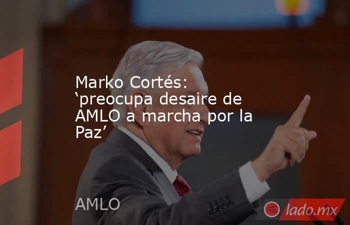 Marko Cortés: ‘preocupa desaire de AMLO a marcha por la Paz’. Noticias en tiempo real