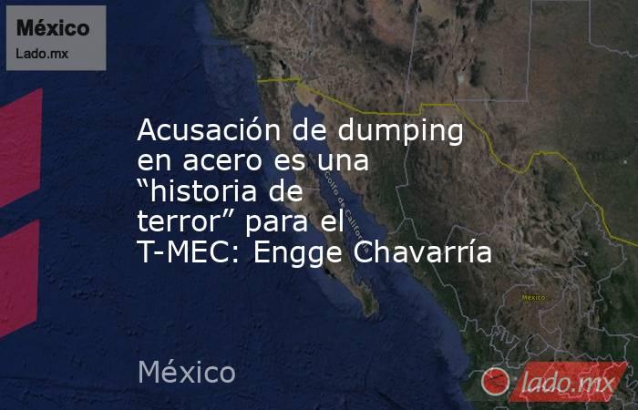 Acusación de dumping en acero es una “historia de terror” para el T-MEC: Engge Chavarría. Noticias en tiempo real