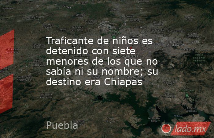 Traficante de niños es detenido con siete menores de los que no sabía ni su nombre; su destino era Chiapas. Noticias en tiempo real