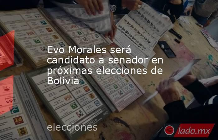 Evo Morales será candidato a senador en próximas elecciones de Bolivia. Noticias en tiempo real