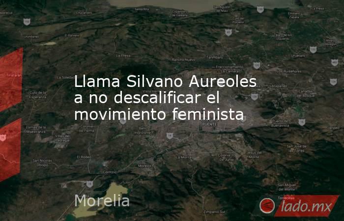 Llama Silvano Aureoles a no descalificar el movimiento feminista. Noticias en tiempo real