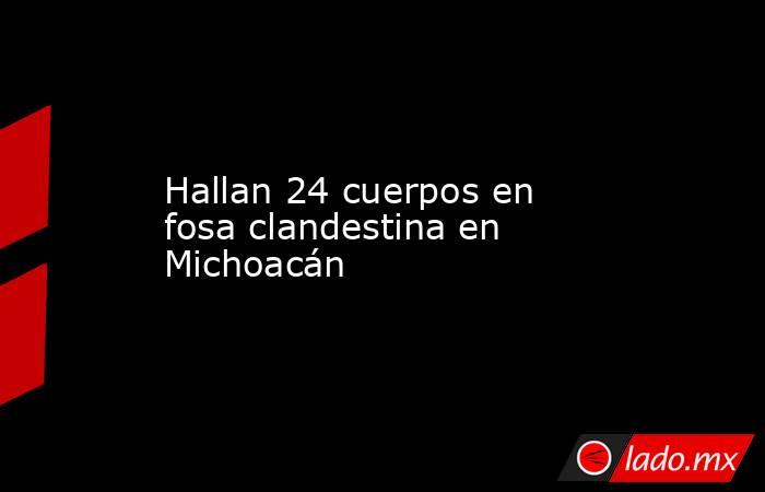 Hallan 24 cuerpos en fosa clandestina en Michoacán. Noticias en tiempo real