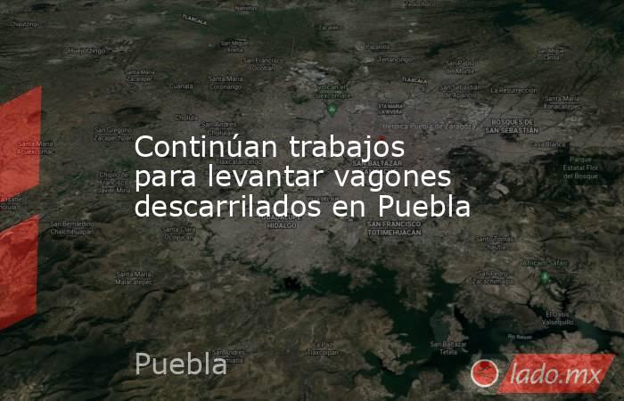 Continúan trabajos para levantar vagones descarrilados en Puebla. Noticias en tiempo real
