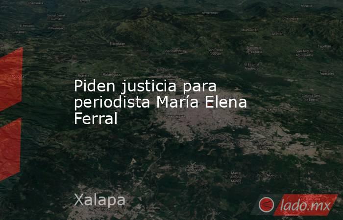 Piden justicia para periodista María Elena Ferral. Noticias en tiempo real