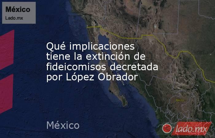 Qué implicaciones tiene la extinción de fideicomisos decretada por López Obrador. Noticias en tiempo real