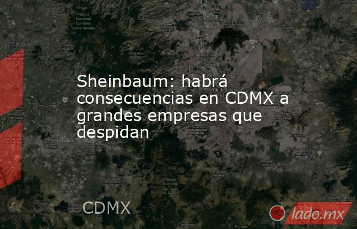 Sheinbaum: habrá consecuencias en CDMX a grandes empresas que despidan. Noticias en tiempo real