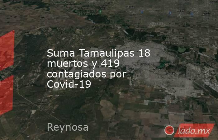 Suma Tamaulipas 18 muertos y 419 contagiados por Covid-19. Noticias en tiempo real