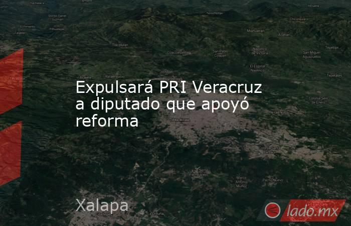 Expulsará PRI Veracruz a diputado que apoyó reforma. Noticias en tiempo real