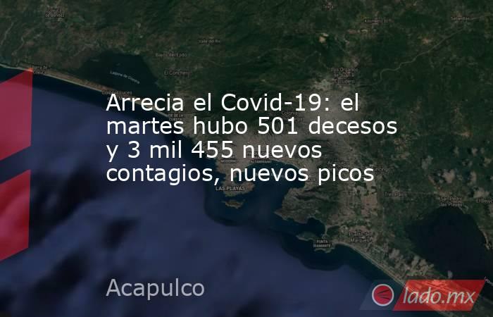 Arrecia el Covid-19: el martes hubo 501 decesos y 3 mil 455 nuevos contagios, nuevos picos. Noticias en tiempo real