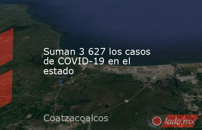 Suman 3 627 los casos de COVID-19 en el estado. Noticias en tiempo real