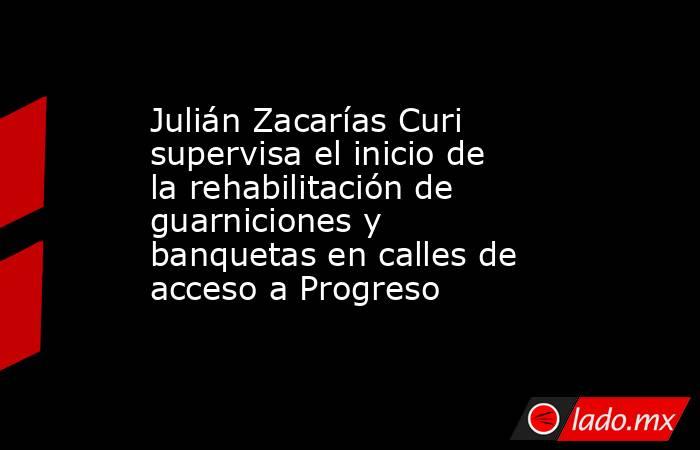 Julián Zacarías Curi supervisa el inicio de la rehabilitación de guarniciones y banquetas en calles de acceso a Progreso. Noticias en tiempo real