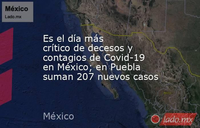 Es el día más crítico de decesos y contagios de Covid-19 en México; en Puebla suman 207 nuevos casos. Noticias en tiempo real