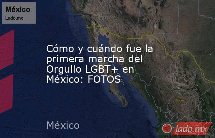 Cómo y cuándo fue la primera marcha del Orgullo LGBT+ en México: FOTOS. Noticias en tiempo real