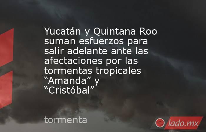 Yucatán y Quintana Roo suman esfuerzos para salir adelante ante las afectaciones por las tormentas tropicales “Amanda” y “Cristóbal”. Noticias en tiempo real