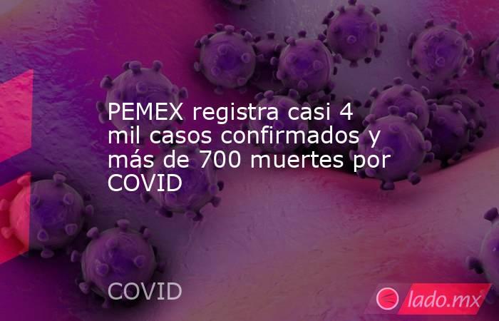 PEMEX registra casi 4 mil casos confirmados y más de 700 muertes por COVID. Noticias en tiempo real