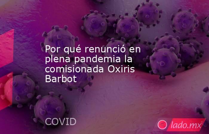 Por qué renunció en plena pandemia la comisionada Oxiris Barbot. Noticias en tiempo real
