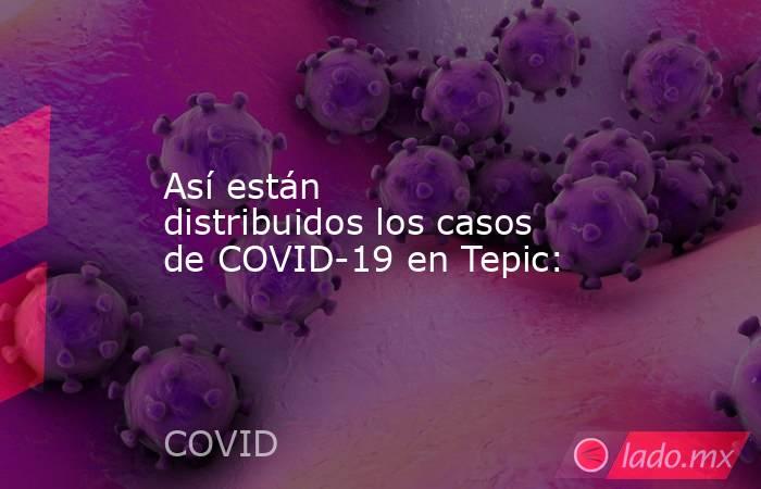 Así están distribuidos los casos de COVID-19 en Tepic:. Noticias en tiempo real