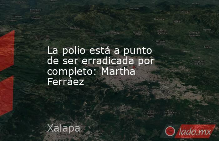 La polio está a punto de ser erradicada por completo: Martha Ferráez. Noticias en tiempo real