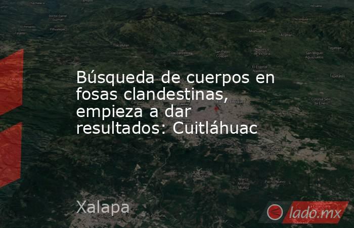 Búsqueda de cuerpos en fosas clandestinas, empieza a dar resultados: Cuitláhuac. Noticias en tiempo real