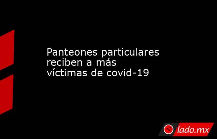 Panteones particulares reciben a más víctimas de covid-19. Noticias en tiempo real