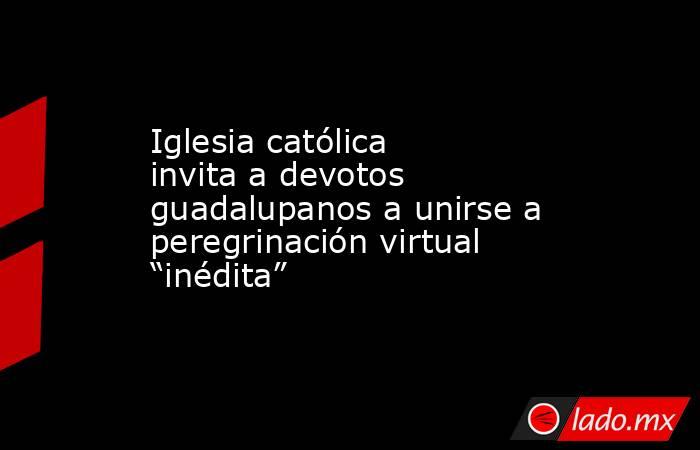 Iglesia católica invita a devotos guadalupanos a unirse a peregrinación virtual “inédita”. Noticias en tiempo real