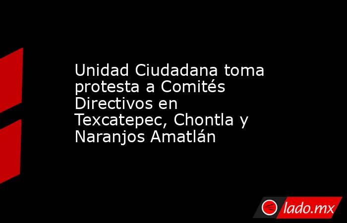Unidad Ciudadana toma protesta a Comités Directivos en Texcatepec, Chontla y Naranjos Amatlán. Noticias en tiempo real