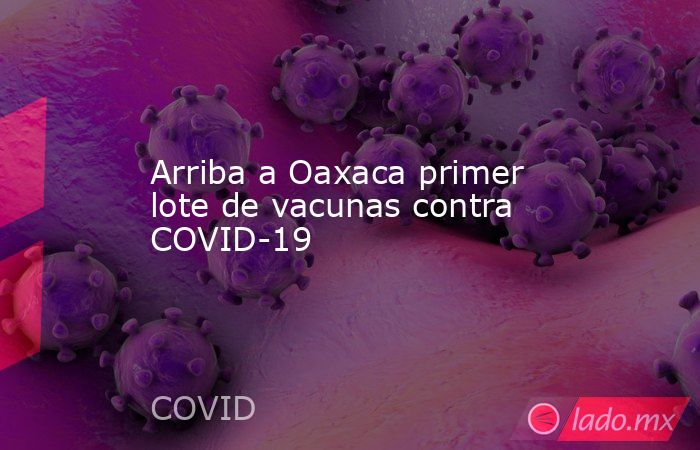 Arriba a Oaxaca primer lote de vacunas contra COVID-19. Noticias en tiempo real