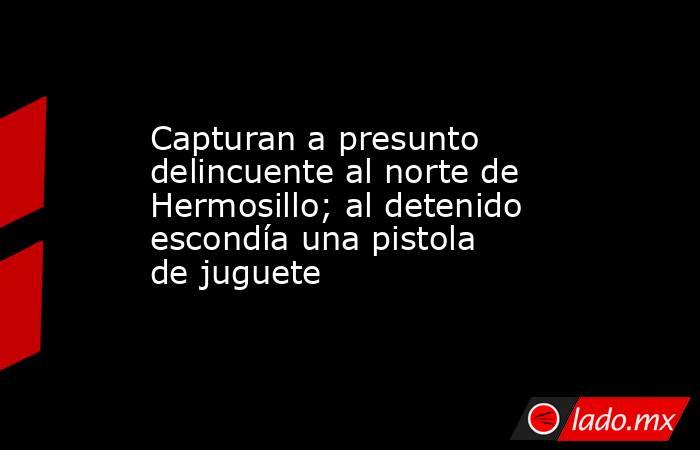 Capturan a presunto delincuente al norte de Hermosillo; al detenido escondía una pistola de juguete. Noticias en tiempo real