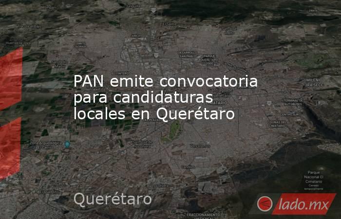 PAN emite convocatoria para candidaturas locales en Querétaro. Noticias en tiempo real