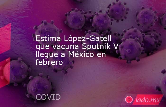 Estima López-Gatell que vacuna Sputnik V llegue a México en febrero. Noticias en tiempo real