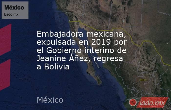 Embajadora mexicana, expulsada en 2019 por el Gobierno interino de Jeanine Áñez, regresa a Bolivia. Noticias en tiempo real