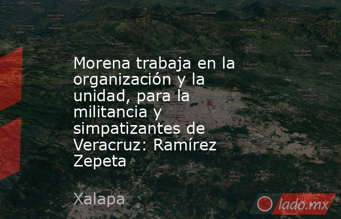 Morena trabaja en la organización y la unidad, para la militancia y simpatizantes de Veracruz: Ramírez Zepeta. Noticias en tiempo real