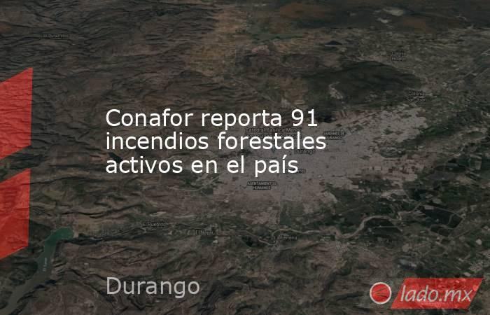 Conafor reporta 91 incendios forestales activos en el país. Noticias en tiempo real