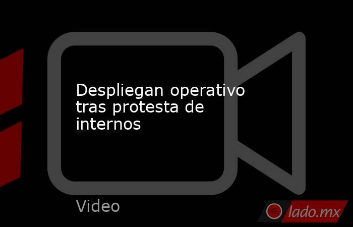 Despliegan operativo tras protesta de internos. Noticias en tiempo real