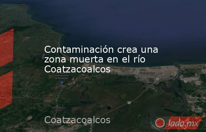 Contaminación crea una zona muerta en el río Coatzacoalcos. Noticias en tiempo real