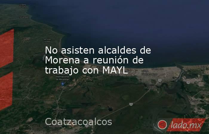 No asisten alcaldes de Morena a reunión de trabajo con MAYL. Noticias en tiempo real