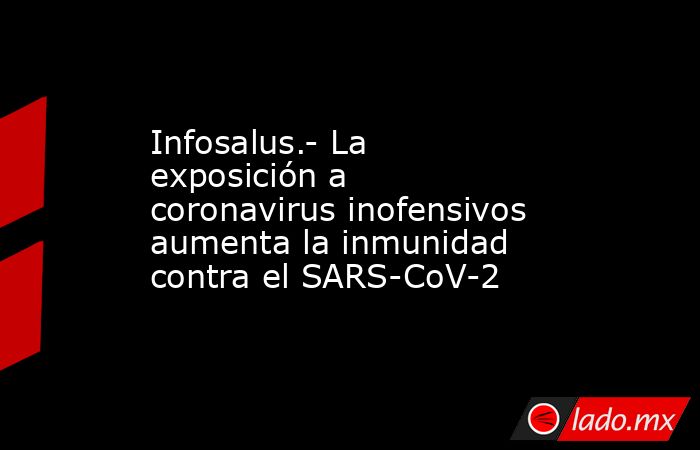 Infosalus.- La exposición a coronavirus inofensivos aumenta la inmunidad contra el SARS-CoV-2. Noticias en tiempo real