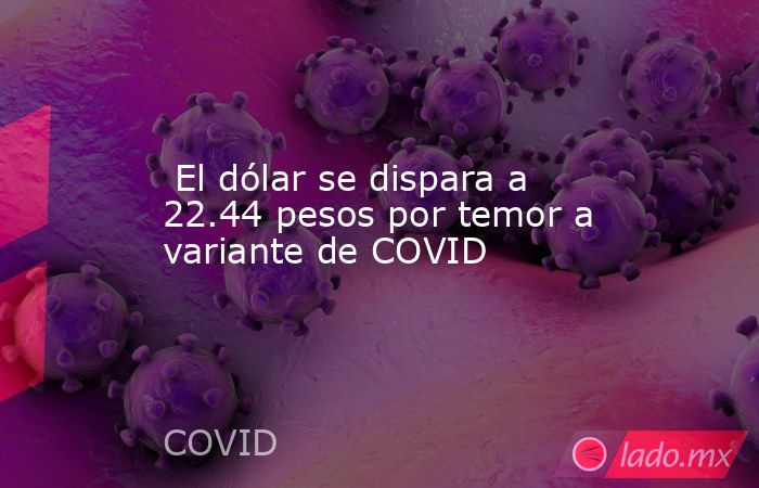  El dólar se dispara a 22.44 pesos por temor a variante de COVID. Noticias en tiempo real