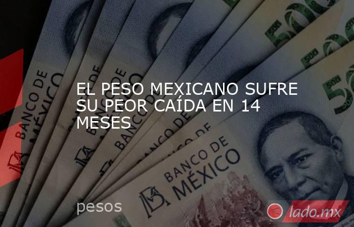 EL PESO MEXICANO SUFRE SU PEOR CAÍDA EN 14 MESES. Noticias en tiempo real