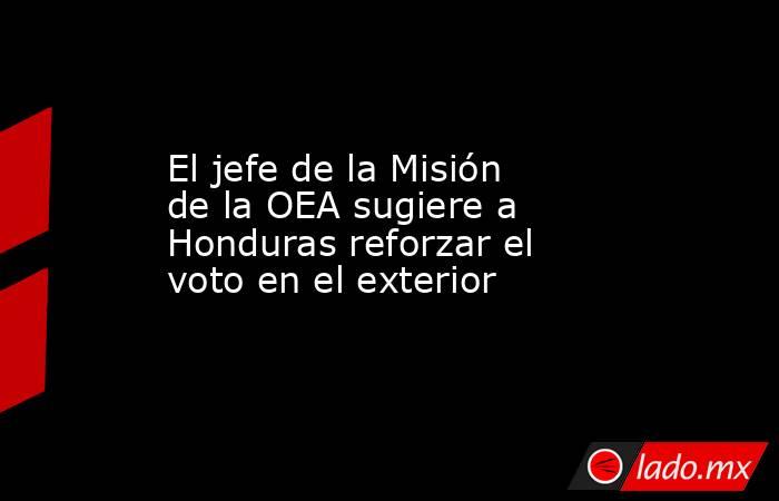 El jefe de la Misión de la OEA sugiere a Honduras reforzar el voto en el exterior. Noticias en tiempo real