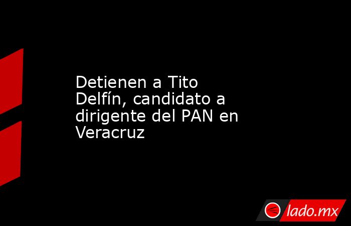 Detienen a Tito Delfín, candidato a dirigente del PAN en Veracruz. Noticias en tiempo real