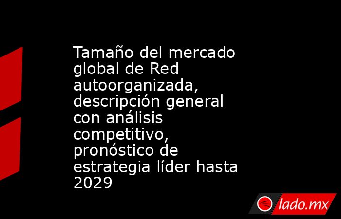 Tamaño del mercado global de Red autoorganizada, descripción general con análisis competitivo, pronóstico de estrategia líder hasta 2029. Noticias en tiempo real