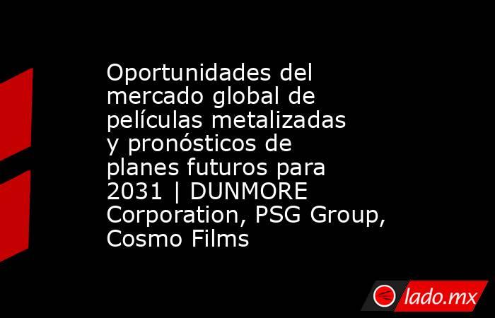 Oportunidades del mercado global de películas metalizadas y pronósticos de planes futuros para 2031 | DUNMORE Corporation, PSG Group, Cosmo Films. Noticias en tiempo real