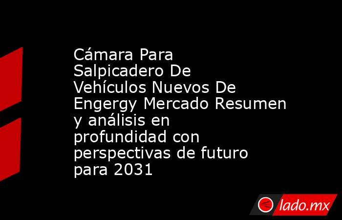 Cámara Para Salpicadero De Vehículos Nuevos De Engergy Mercado Resumen y análisis en profundidad con perspectivas de futuro para 2031. Noticias en tiempo real